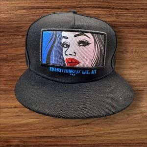 Everything is Lit Hat Pop Art Black Snapback All‎ My Sh!t Expensive Embroidered